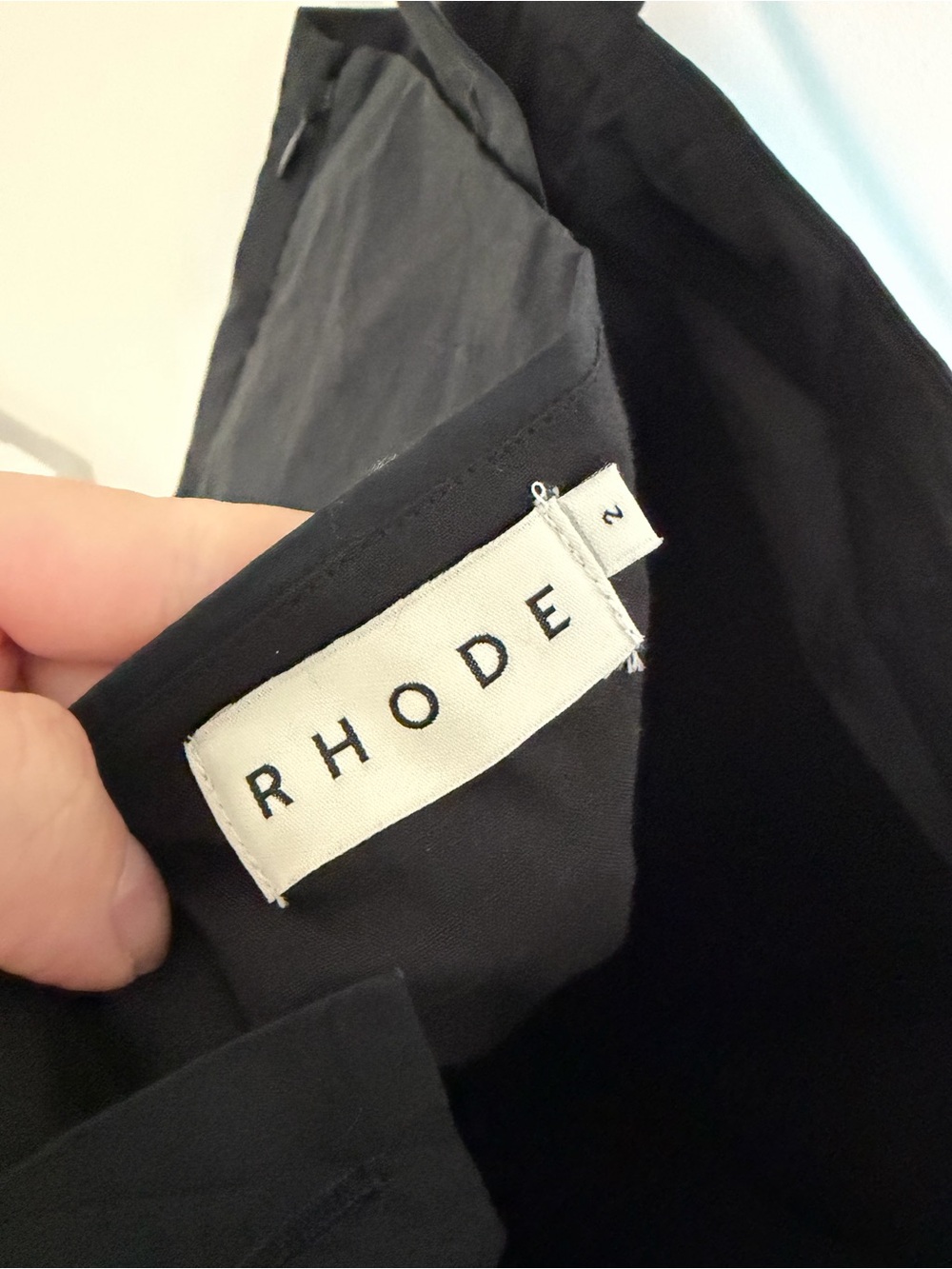 RHODE Resort Salina Cotton Eyelet Mini Dress Black - Picture 5 of 5